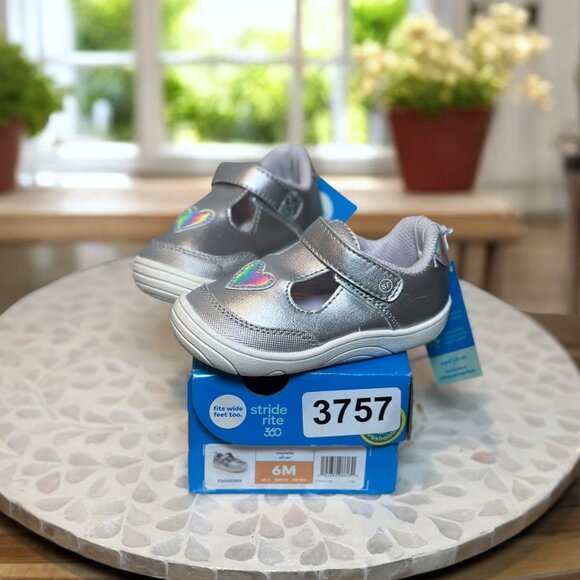 Stride Rite Mariella First Walker Supportive Mary Jane Glitter Toddler Girls 6 - Picture 8 of 12